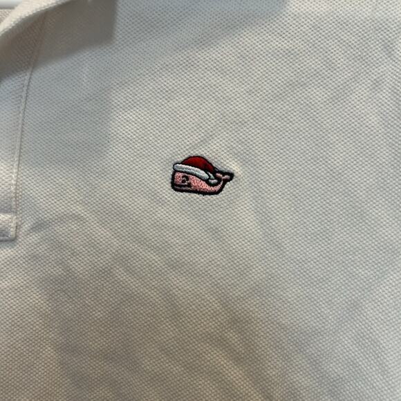 Nwot Boys size L (16) vineyard vines Santa hat polo white - Picture 2 of 4